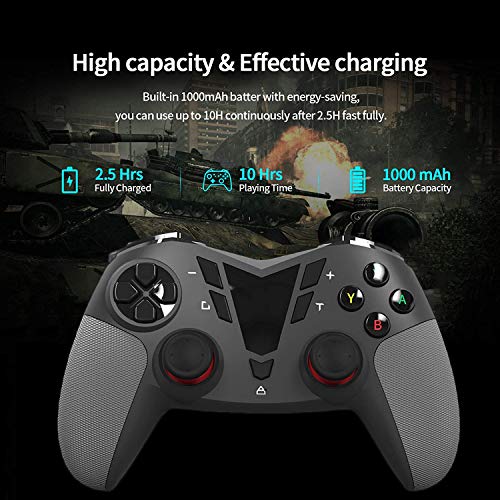 Mando Inalámbrico Gamepad Wireless Controlador Inalámbrico Compatible con Playstation 4 Dualshock 4 con Los Botones De Activación Playstation 4 y Windows (negro)