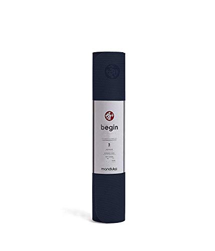 Manduka Begin - Esterilla unisex para yoga y pilates, color azul marino, 152 cm