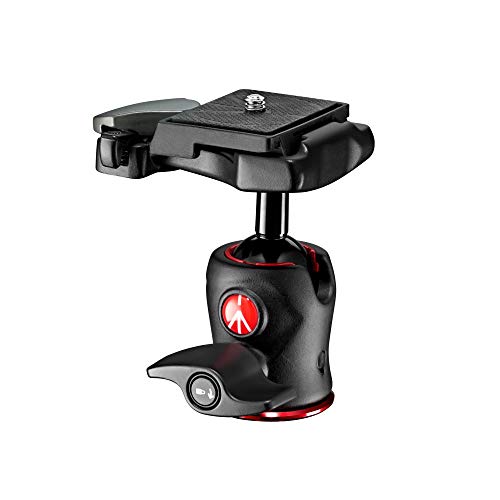 Manfrotto 490 Cabeza de Bola Central para Trípodes, Cabezal de Bola Fluido para Trípodes Ergonómicos y Funcionales, Estabilizador de Cámara, Accesorios de Fotografía, Simple e Intuitivo