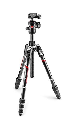 Manfrotto Befree Advanced Twist - Trípode de Viaje con Cabezal Fluido y Cierre Giratorio, Portátil y Compacto, Trípode de Carbono para Cámaras DSLR, Reflex, sin Espejo y Accesorios