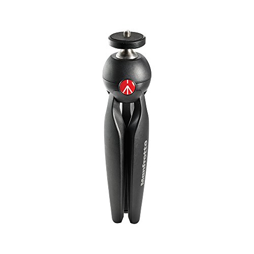 Manfrotto MTPIXI-B - Minitrípode Pixi, para Cámaras CSC,DSLR de Nivel de Entrada, Material Adapto, Negro