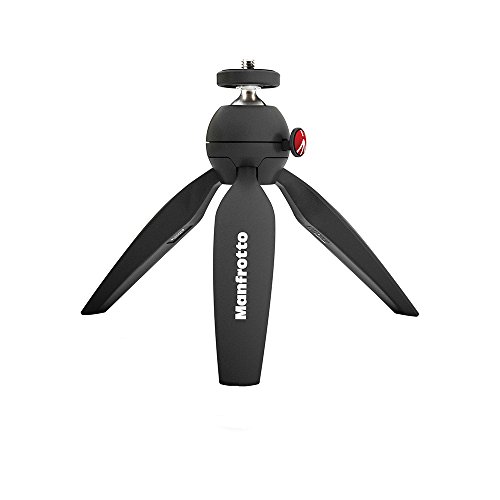 Manfrotto MTPIXI-B - Minitrípode Pixi, para Cámaras CSC,DSLR de Nivel de Entrada, Material Adapto, Negro