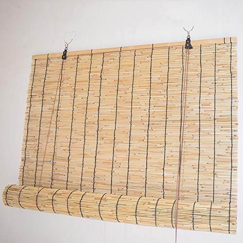 MANG Persianas Enrollables De Bambú Natural Cortina De Láminas De Filtro De Luz Persiana Ventana Sombrilla 100% Salvaje Hecho De Juncos Fácil De Instalar MANG Persianas Enrollables De Bambú Natural Cortina De Láminas De Filtro De Luz Persiana Ventana Sombrilla 100% Salvaje Hecho De Juncos Fácil De Instalar
