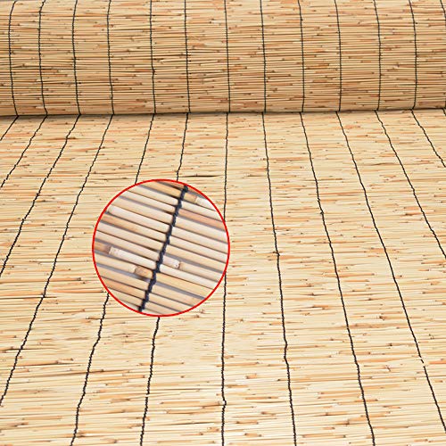 MANG Persianas Enrollables De Bambú Natural Cortina De Láminas De Filtro De Luz Persiana Ventana Sombrilla 100% Salvaje Hecho De Juncos Fácil De Instalar