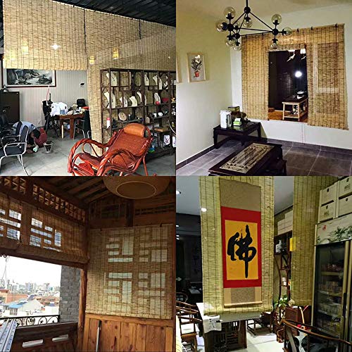 MANG Persianas Enrollables De Bambú Natural Cortina De Láminas De Filtro De Luz Persiana Ventana Sombrilla 100% Salvaje Hecho De Juncos Fácil De Instalar MANG Persianas Enrollables De Bambú Natural Cortina De Láminas De Filtro De Luz Persiana Ventana Sombrilla 100% Salvaje Hecho De Juncos Fácil De Instalar