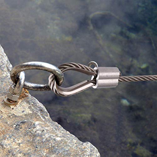 Manga de aluminio, 100pcs cable virola aluminio Crimp Ring Set para cuerda de alambre, 2.5mm