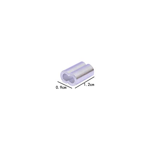 Manga de aluminio, 100pcs cable virola aluminio Crimp Ring Set para cuerda de alambre, 2.5mm Manga de aluminio, 100pcs cable virola aluminio Crimp Ring Set para cuerda de alambre, 2.5mm