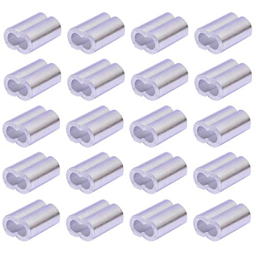 Manga de aluminio, 100pcs cable virola aluminio Crimp Ring Set para cuerda de alambre, 2.5mm Manga de aluminio, 100pcs cable virola aluminio Crimp Ring Set para cuerda de alambre, 2.5mm