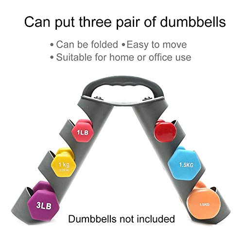 MANGGUO Soporte para Mancuernas de Gimnasio de 3 Niveles Plegable para Soporte de Mancuernas de Peso de Mano multinivel para Mancuernas sostiene Almacenamiento Resistente antidesgaste MANGGUO Soporte para Mancuernas de Gimnasio de 3 Niveles Plegable para Soporte de Mancuernas de Peso de Mano multinivel para Mancuernas sostiene Almacenamiento Resistente antidesgaste