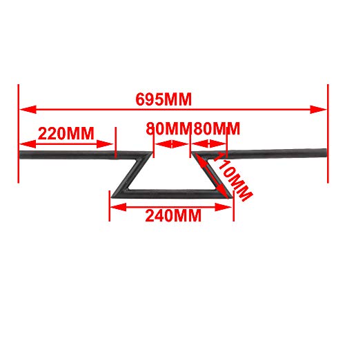 Manillar para motocicleta de 7/8 pulgadas, barra en Z, cromo, universal, 22 mm, barras de mano para Harley Sportster XL 883 1200 Cruiser Bobber Custom Chopper Dyna Tour Glide Road Manillar para motocicleta de 7/8 pulgadas, barra en Z, cromo, universal, 22 mm, barras de mano para Harley Sportster XL 883 1200 Cruiser Bobber Custom Chopper Dyna Tour Glide Road