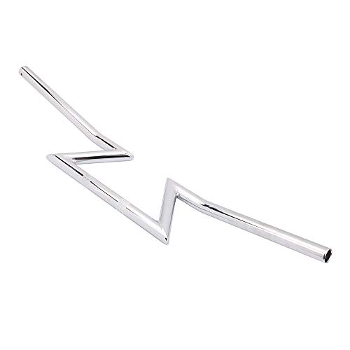 Manillar para motocicleta de 7/8 pulgadas, barra en Z, cromo, universal, 22 mm, barras de mano para Harley Sportster XL 883 1200 Cruiser Bobber Custom Chopper Dyna Tour Glide Road Manillar para motocicleta de 7/8 pulgadas, barra en Z, cromo, universal, 22 mm, barras de mano para Harley Sportster XL 883 1200 Cruiser Bobber Custom Chopper Dyna Tour Glide Road