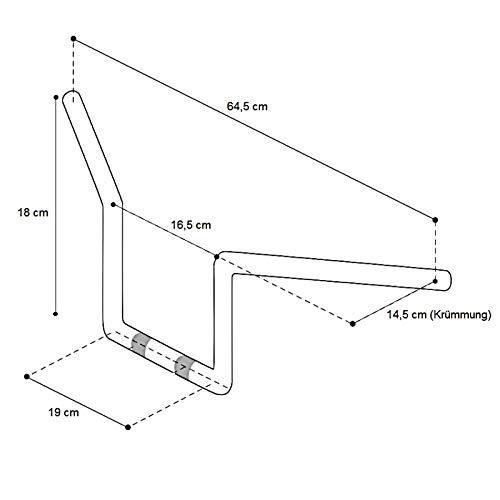 Manillar Z-Bar Bow 1" para Yamaha XV 1100/750/ 535 Virago Cromo Manillar Z-Bar Bow 1" para Yamaha XV 1100/750/ 535 Virago Cromo