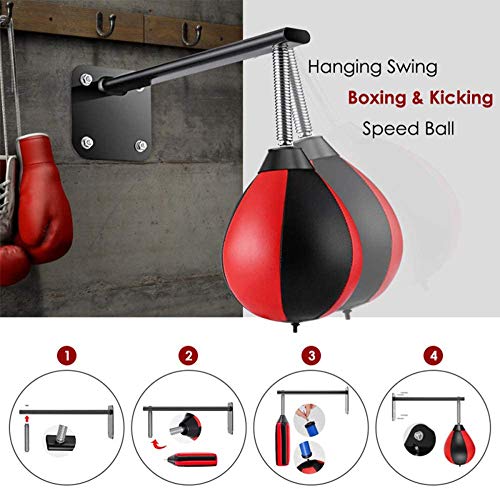 Mano Ojo Coordinación Velocidad Bola Pesada Plataforma Conjunto Boxeo Guantes Soporte Soporte Speedball