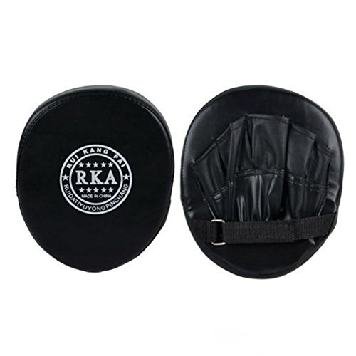 Manoplas de boxeo Focus Punch Mitts MMA Guante de entrenamiento objetivo Karate Muay Thai Kick, negro