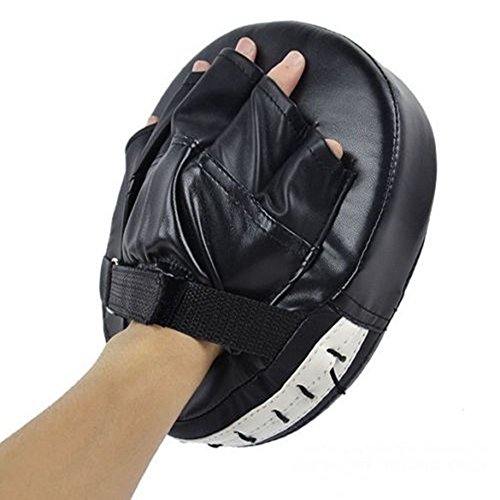 Manoplas de boxeo Focus Punch Mitts MMA Guante de entrenamiento objetivo Karate Muay Thai Kick, negro