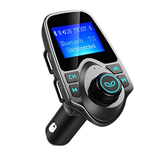 Manos Libres Bluetooth Transmisor FM Coche de VicTsing, Bluetooth Coche Musica FM Transmisor,Reproductor MP3 Coche, Adaptador de Radio, 1.44 Pulgadas Cargador de Coche de USB-Gris Manos Libres Bluetooth Transmisor FM Coche de VicTsing, Bluetooth Coche Musica FM Transmisor,Reproductor MP3 Coche, Adaptador de Radio, 1.44 Pulgadas Cargador de Coche de USB-Gris