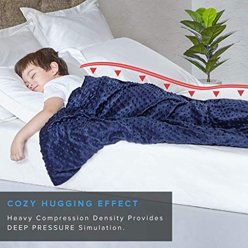Manta con 2 Fundas Reemplazables - Manta de Gravedad Ideal para niños Que sufren de sueño, RLS, ansiedad, Autismo y ADHD - Mantas Pesadas con Material de algodón y Perlas de Vidrio Insomnia or Stress Manta con 2 Fundas Reemplazables - Manta de Gravedad Ideal para niños Que sufren de sueño, RLS, ansiedad, Autismo y ADHD - Mantas Pesadas con Material de algodón y Perlas de Vidrio Insomnia or Stress