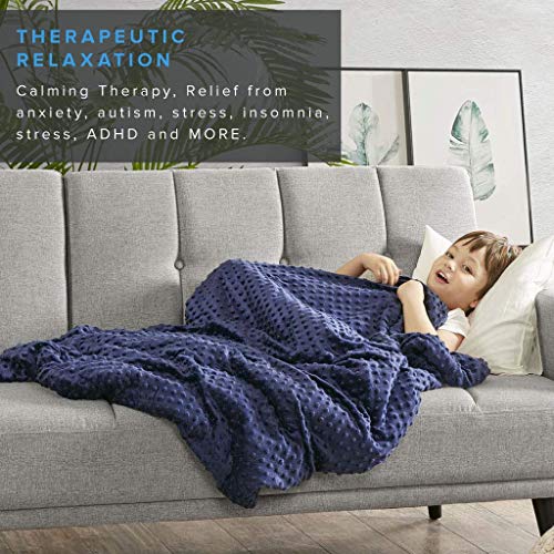 Manta con 2 Fundas Reemplazables - Manta de Gravedad Ideal para niños Que sufren de sueño, RLS, ansiedad, Autismo y ADHD - Mantas Pesadas con Material de algodón y Perlas de Vidrio Insomnia or Stress Manta con 2 Fundas Reemplazables - Manta de Gravedad Ideal para niños Que sufren de sueño, RLS, ansiedad, Autismo y ADHD - Mantas Pesadas con Material de algodón y Perlas de Vidrio Insomnia or Stress