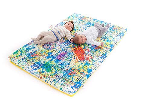 Manta de juegos para bebés acolchada plegable enrollable gimnasio suelo actividades alfombra Tamaño único 130x90 cm Fabricada en España Decoracion Regalo bebe (Pollock) Manta de juegos para bebés acolchada plegable enrollable gimnasio suelo actividades alfombra Tamaño único 130x90 cm Fabricada en España Decoracion Regalo bebe (Pollock)