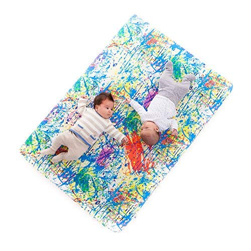 Manta de juegos para bebés acolchada plegable enrollable gimnasio suelo actividades alfombra Tamaño único 130x90 cm Fabricada en España Decoracion Regalo bebe (Pollock) Manta de juegos para bebés acolchada plegable enrollable gimnasio suelo actividades alfombra Tamaño único 130x90 cm Fabricada en España Decoracion Regalo bebe (Pollock)