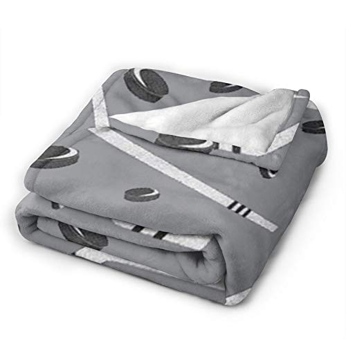Manta de Tiro de Hockey Gris Manta de Microfibra Ultra Suave, Manta de Cama cálida y Liviana de 60 "x 50" Manta de Tiro de Hockey Gris Manta de Microfibra Ultra Suave, Manta de Cama cálida y Liviana de 60 "x 50"