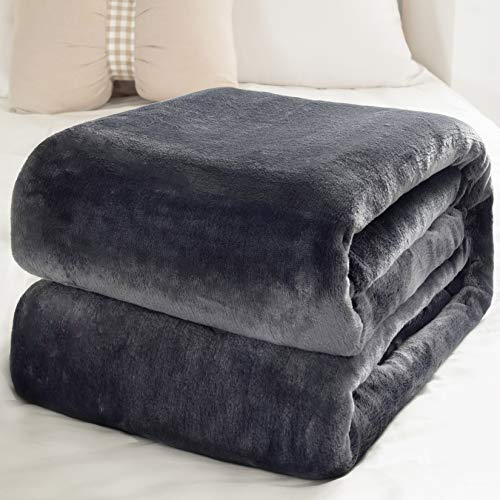 Mantas para Sofa Gris 150 × 200 cm, RATEL Mantas para Cama de Franela Reversible, Mantas Ligeras de 100% Microfibra - Fácil De Limpiar - Extra Suave Cálido