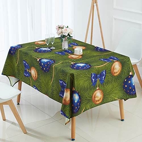 Mantel de Navidad para pañales, rectangular, alce, muñeco de nieve, árbol de decoración, decoración de mesa, mantel A3, 135 x 200 cm Mantel de Navidad para pañales, rectangular, alce, muñeco de nieve, árbol de decoración, decoración de mesa, mantel A3, 135 x 200 cm