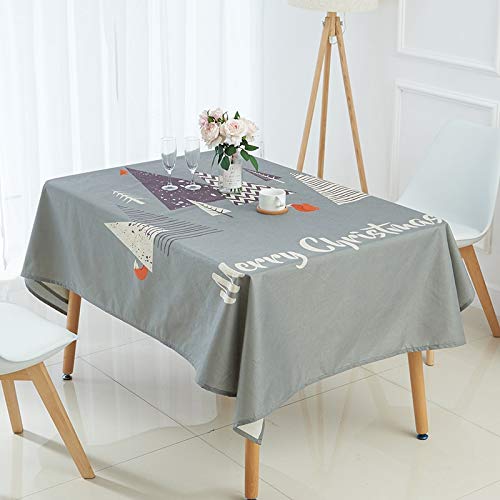 Mantel de Navidad para pañales, rectangular, alce, muñeco de nieve, árbol de decoración, decoración de mesa, mantel A3, 135 x 200 cm Mantel de Navidad para pañales, rectangular, alce, muñeco de nieve, árbol de decoración, decoración de mesa, mantel A3, 135 x 200 cm