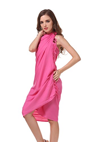 MANUMAR Mujer Pareo opaco, toalla de playa grandes Sarong en turchese, XXL sobredimensionado 225x115cm, toalla vestido de verano, bikini vestido de playa