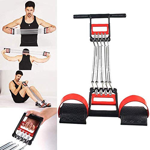 Manyao Extensor de Pecho Pecho ejercitador for los Hombres - 5-Spring Fuerza del Brazo Trainer Ejercicio de Resistencia del Sistema 3 en 1 for Casa Equipo de la Aptitud Entrenamiento de los músculos