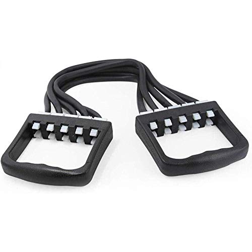 Manyao Pecho ejercitador for los Hombres - Cubierta portátil Sporting Goods Tirador de la Aptitud del Ejercicio de Resistencia elástica Cable Tubo de la Cuerda de Yoga 5 Bandas de Resistencia Negro