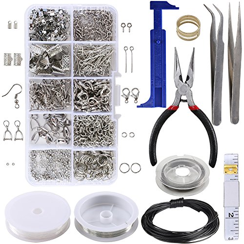 ManYee Jewelry Making Kit Pulseras Collares Accesorios de joyería Herramientas de juego Materiales Juegos de alambre Adecuado para hacer Braceletc Necklace Jewelry, Craft