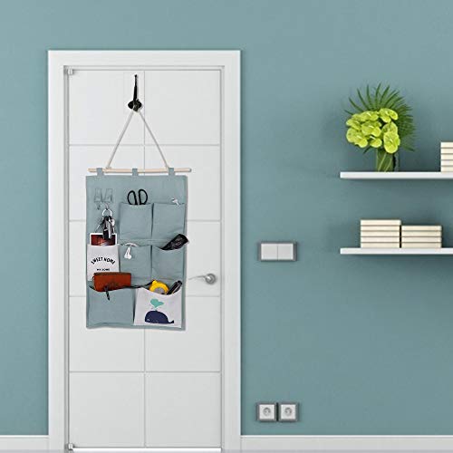 MaoXinTek Bolsa de Almacenamiento para Colgar en la Pared Creativa Plegable Tela de Lino de Algodón Organizadores para el Baño del Dormitorio 2 Piezas MaoXinTek Bolsa de Almacenamiento para Colgar en la Pared Creativa Plegable Tela de Lino de Algodón Organizadores para el Baño del Dormitorio 2 Piezas