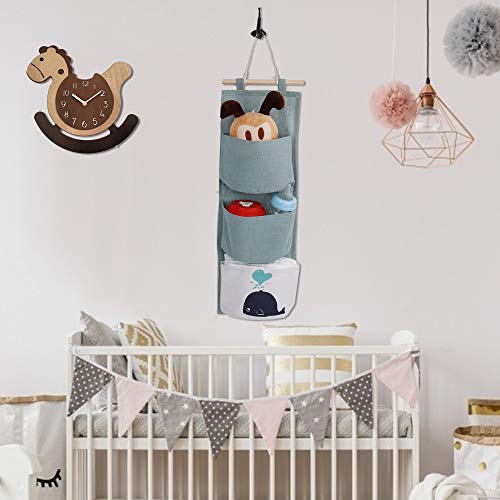 MaoXinTek Bolsa de Almacenamiento para Colgar en la Pared Creativa Plegable Tela de Lino de Algodón Organizadores para el Baño del Dormitorio 2 Piezas MaoXinTek Bolsa de Almacenamiento para Colgar en la Pared Creativa Plegable Tela de Lino de Algodón Organizadores para el Baño del Dormitorio 2 Piezas