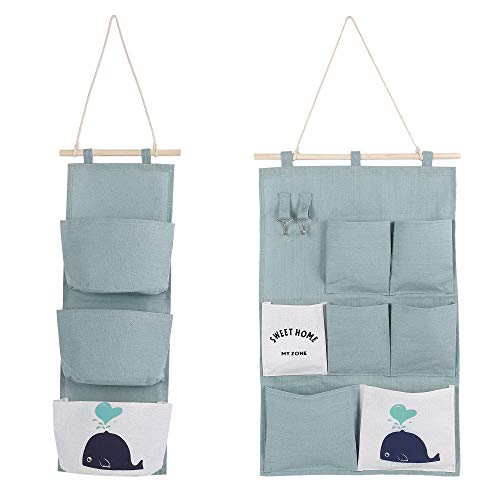 MaoXinTek Bolsa de Almacenamiento para Colgar en la Pared Creativa Plegable Tela de Lino de Algodón Organizadores para el Baño del Dormitorio 2 Piezas MaoXinTek Bolsa de Almacenamiento para Colgar en la Pared Creativa Plegable Tela de Lino de Algodón Organizadores para el Baño del Dormitorio 2 Piezas