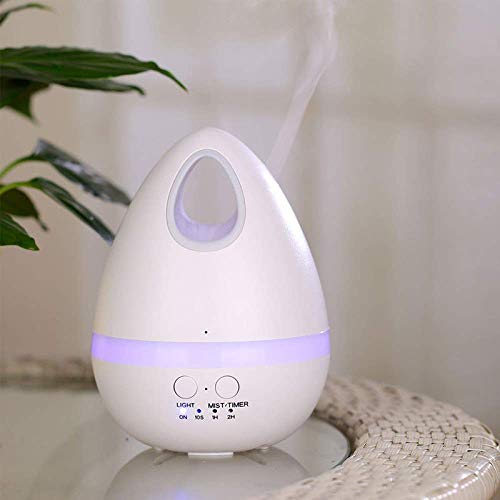 Máquina de Aromaterapia de Huevo Creativa Mini Luz de Noche Colorida Humidificador de Aromaterapia de Grano de Madera Máquina de Extensión Ultrasónica, QiXian, Madera clara