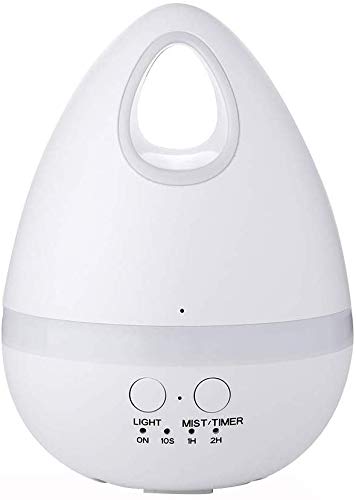 Máquina de Aromaterapia de Huevo Creativa Mini Luz de Noche Colorida Humidificador de Aromaterapia de Grano de Madera Máquina de Extensión Ultrasónica, QiXian, Madera clara