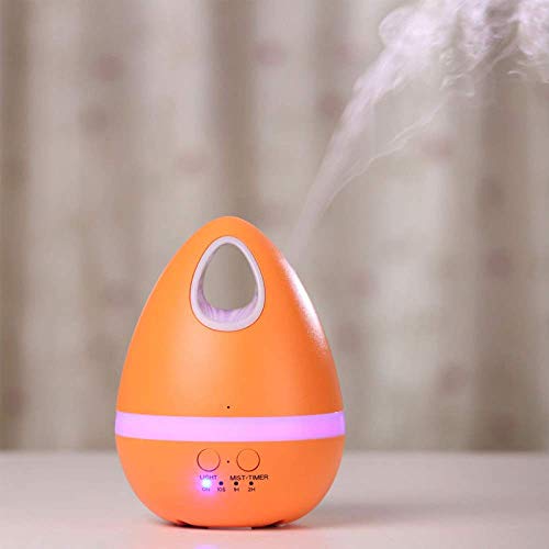 Máquina de Aromaterapia de Huevo Creativa Mini Luz de Noche Colorida Humidificador de Aromaterapia de Grano de Madera Máquina de Extensión Ultrasónica, QiXian, Madera clara