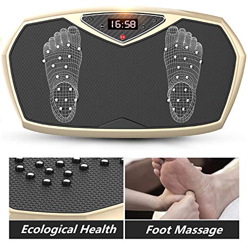 Máquina De Ejercicio Con Placa Vibratoria Para Perder Peso 200 Vatios Entrenamiento De Cuerpo Entero Plataforma Vibratoria Máquina De Masaje Carga Máxima De 330 Lb Equipo De Fitness Para Gimnasio Casa