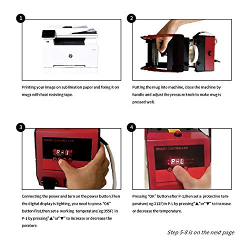Máquina de impresión por sublimación por sublimación para tazas de 11 oz, 6 oz / 10 oz / 11 oz / 12 oz, 4 en 1, máquina de impresión digital por sublimación de transferencia de calor Máquina de impresión por sublimación por sublimación para tazas de 11 oz, 6 oz / 10 oz / 11 oz / 12 oz, 4 en 1, máquina de impresión digital por sublimación de transferencia de calor