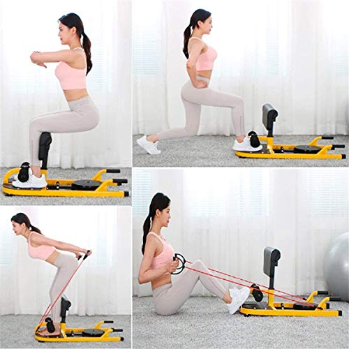 Máquina De Sentadilla De Mujer, 4 En 1 Estación De La Máquina De Entrenamiento De 4 En 1 Bostes De La Cadera Fuerza De La Pierna Entrenamiento para Sissy Squat, Push-Up, Cuerda Ejercicio