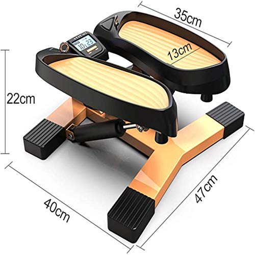 Máquina De Step Swing Stepper,Swing Stepper,Stepper Up-Down De con Pantalla Multifuncional E Cuerdas De Resistencia,para Hacer Ejercicio Gluteos Y Cardio