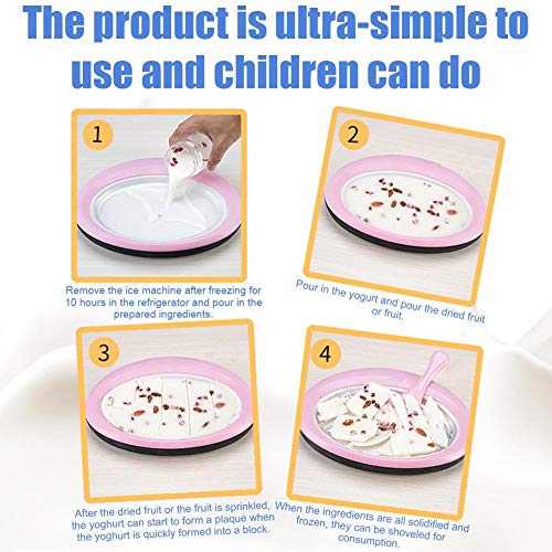 Máquina para hacer helados, Bandeja de hielo frito, Máquina para hacer helados caseros Mini Instant Sweet Spot, Helado artesanal Crema de yogurt helado Sorbete Gelato, No necesita electricidad Máquina para hacer helados, Bandeja de hielo frito, Máquina para hacer helados caseros Mini Instant Sweet Spot, Helado artesanal Crema de yogurt helado Sorbete Gelato, No necesita electricidad