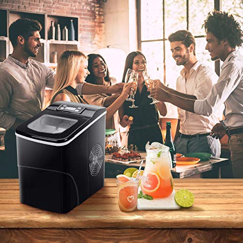Máquina para hacer hielo FOOING Máquina para hacer cubitos de hielo Encimera lista en 6 minutos de 2 litros con pala para hielo y canasta Pantalla LED Máquina para hacer hielo para el hogar Máquina para hacer hielo FOOING Máquina para hacer cubitos de hielo Encimera lista en 6 minutos de 2 litros con pala para hielo y canasta Pantalla LED Máquina para hacer hielo para el hogar