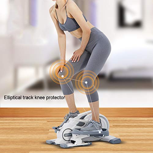 Máquinas de Cardio Stepper Escalador Mudo elíptico Jogger Carga Que Lleva 100 kg de Equipos de Fitness no lastima la Rodilla (Color : Gray, Size : 63 * 51 * 33cm)