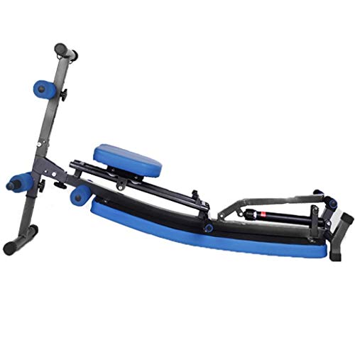 Máquinas de remo Abdominales, Plegable multifunción, Tablero supino, Abdomen para el hogar, Entrenamiento de Fuerza Central (Color : Blue, Size : 132 * 78 * 18cm)