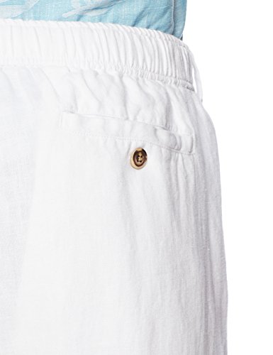 Marca Amazon - 28 Palms Linen Drawstring Pant pantalones casuales, blanco, Medium/30" Inseam Marca Amazon - 28 Palms Linen Drawstring Pant pantalones casuales, blanco, Medium/30" Inseam