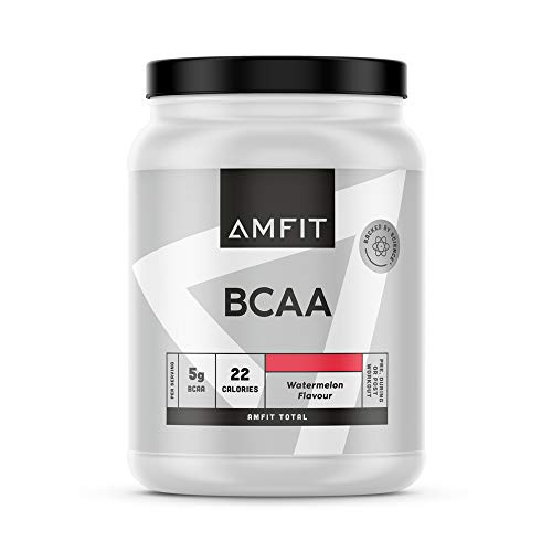 Marca Amazon - Amfit Nutrition Aminoácidos de cadena ramificada (BCAA), sabor a sandía, 500 g (anteriormente PBN)