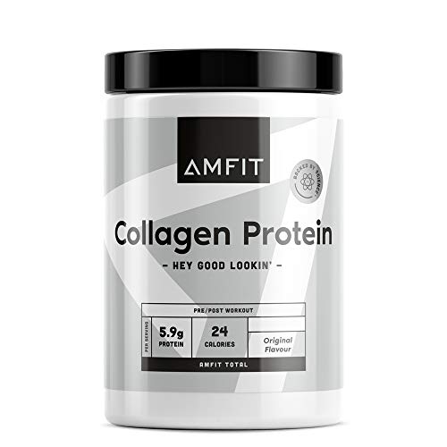 Marca Amazon - Amfit Nutrition Proteína de colágeno, sabor natural, 454 g (anteriormente PBN)