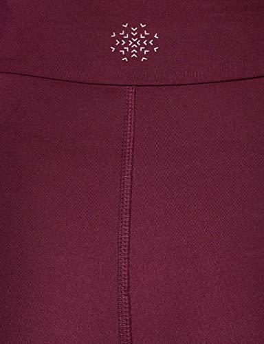 Marca Amazon - AURIQUE Leggings de Deporte con Estampado Óptico Mujer, Morado (Pickled Beet/Lotus), 42, Label:L